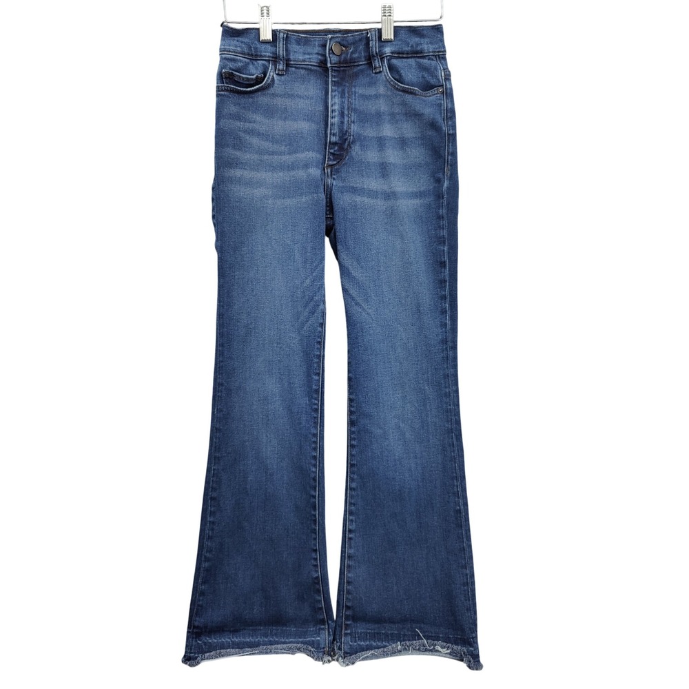 DL1961 Womens Boho Chic Bridget Boot High Rise Instasculpt Crop Jeans 27 Blue